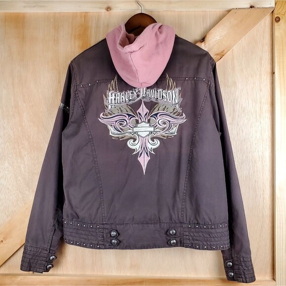 HARLEY DAVIDSON 3-1 Hooded Motorcycle Jacket in Size XL - Picture 2 of 16